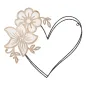 PANEL Z ŻELAZA I DREWNA HEART 50X2X45 cm MIN 2